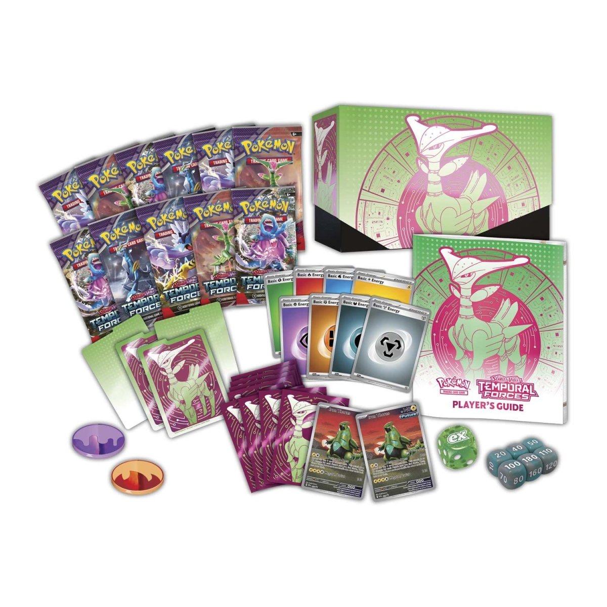 Pokemon TCG Scarlet & Violet: Temporal Forces - Elite Trainer Box Iron Leaves En Ingles