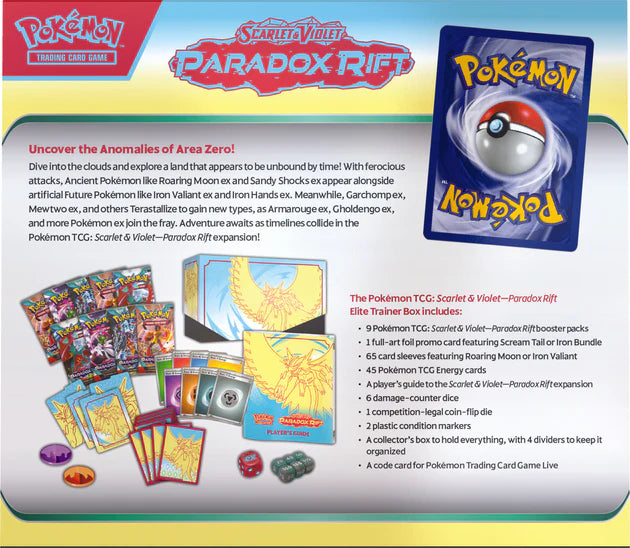 Pokemon TCG Scarlet & Violet: Paradox Rift Elite Trainer Box Bramaluna en Español