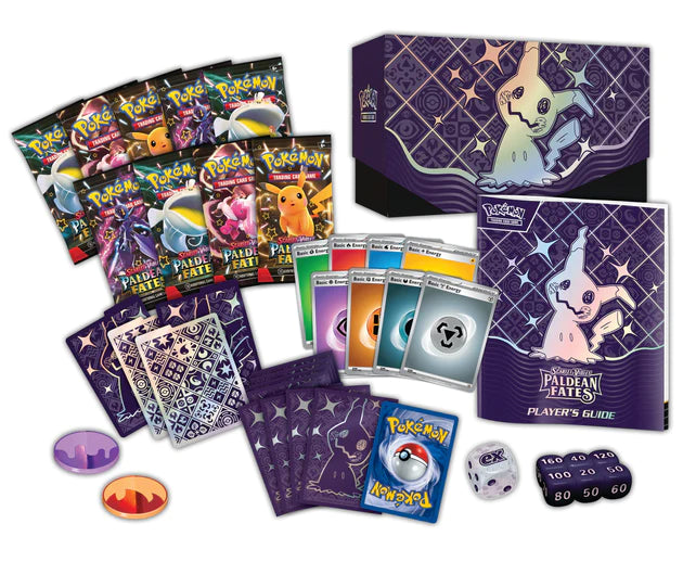 Pokemon TCG Scarlet & Violet: Paldean Fates Elite Trainer Box Mimikyu En Ingles